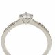 14K White Gold Cubic Zirconia Solitaire Engagement Ring Round Cut